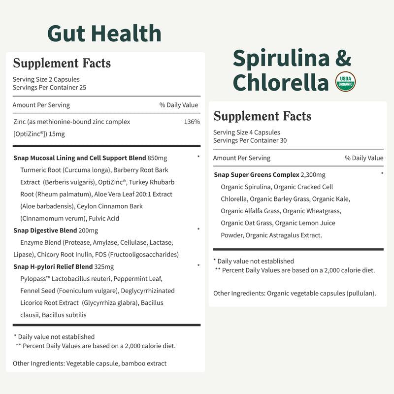 PureVa™ Gut Reset Duo (Gut Health + Spirulina/Chlorella) (duo)