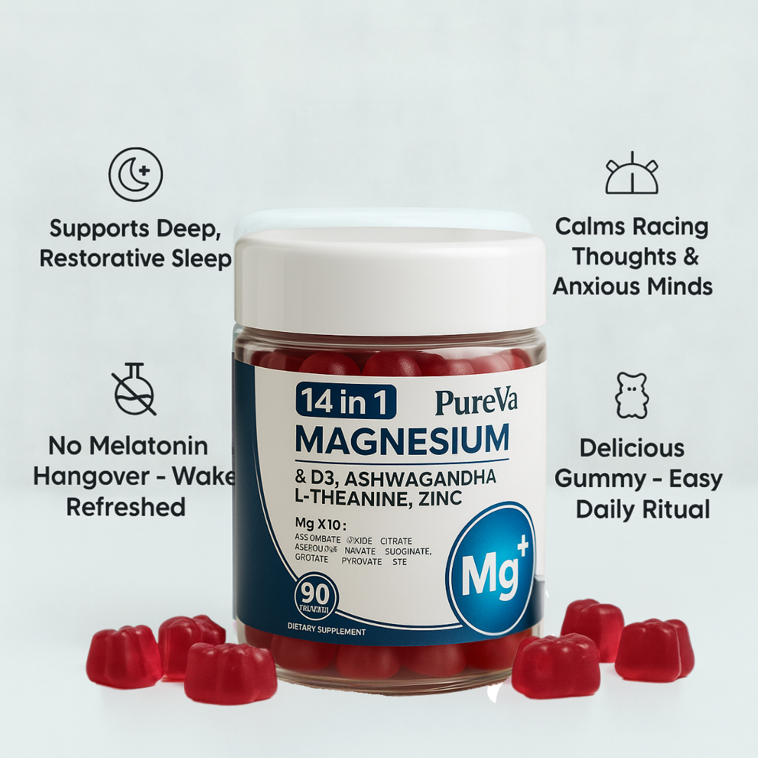 PureVa RestoreCalm™ 14-in-1 Magnesium Complex Gummies