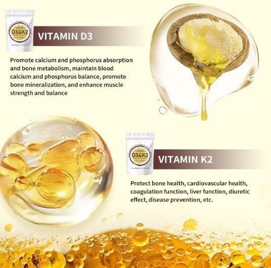 Vitamin D3 K2Vitamin Hot Sale Source Factory D3 K2 Capsules